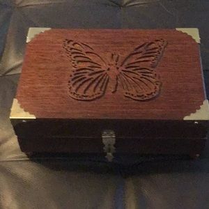 Handmade cigar case with lock and key Jewelry box